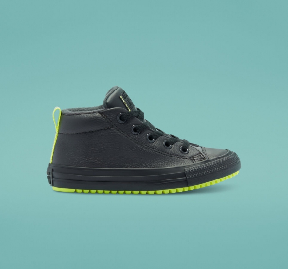 Leather & Reflective Chuck Taylor All Star Street Boot | Shop Converse Kids SHOES - Click Image to Close
